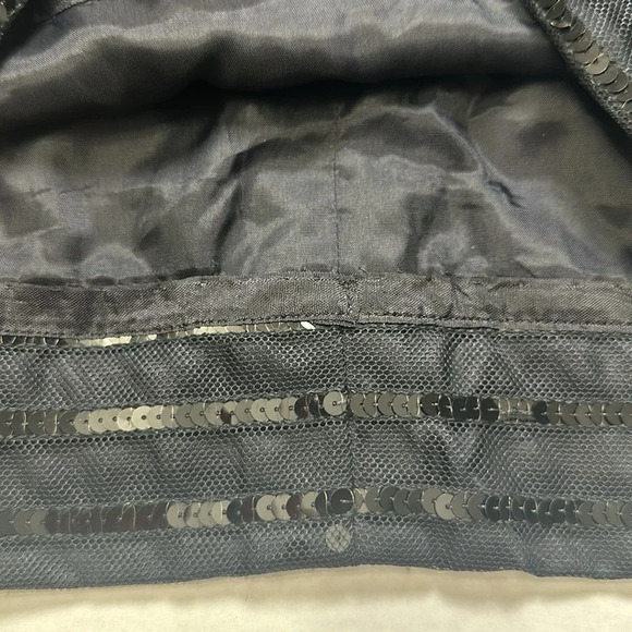 Carolina Herrera Black Sequin Sheer Stripe Cocktail Midi Dress Size 4 Formal - Picture 7 of 15